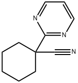 Cyclohexanecarbonitrile, 1-(2-pyrimidinyl)- Structure