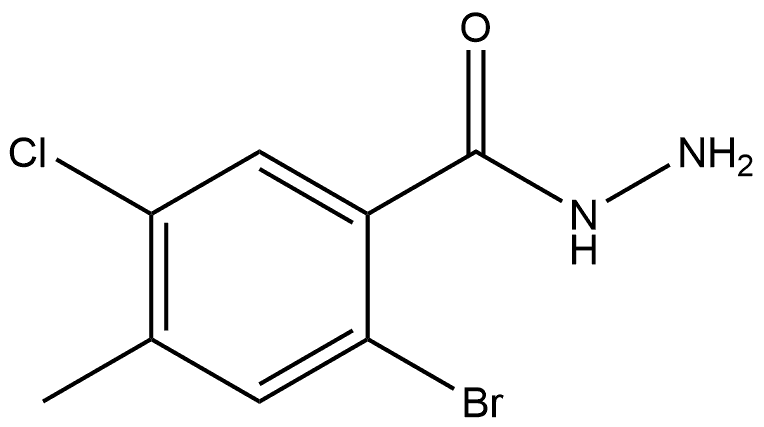 2-Bromo-5-chloro-4-methylbenzoic acid hydrazide Structure