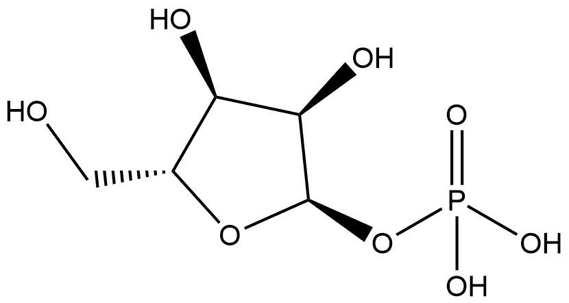 α-D-Ribofuranose, 1-(dihydrogen phosphate) Structure