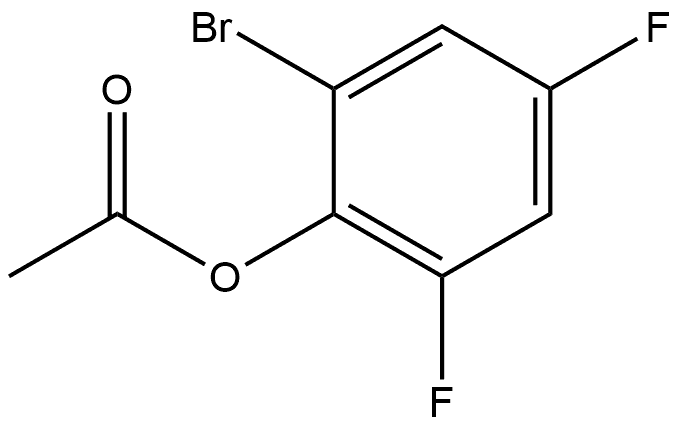 Phenol, 2-bromo-4,6-difluoro-, 1-acetate Structure