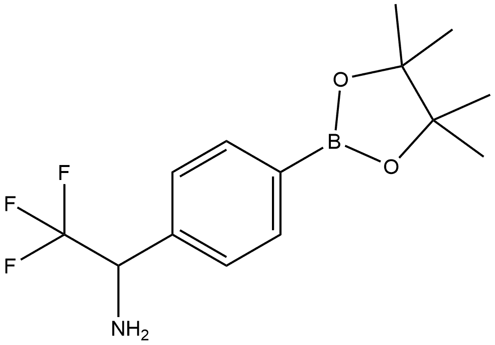 4-(4,4,5,5-Tetramethyl-1,3,2-dioxaborolan-2-yl)-α-(trifluoromethyl)benzenemethanamine Structure