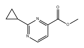 4-Pyrimidinecarboxylic acid, 2-cyclopropyl-, methyl ester Structure