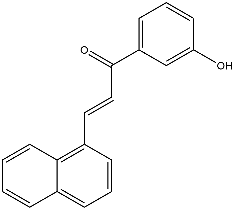 (2E)-1-(3-Hydroxyphenyl)-3-(1-naphthalenyl)-2-propen-1-one Structure