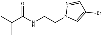 Propanamide, N-[2-(4-bromo-1H-pyrazol-1-yl)ethyl]-2-methyl- Structure