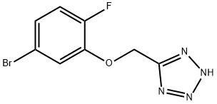 2H-Tetrazole, 5-[(5-bromo-2-fluorophenoxy)methyl]- Structure