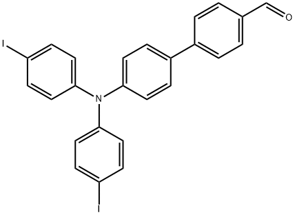 [1,1'-Biphenyl]-4-carboxaldehyde, 4'-[bis(4-iodophenyl)amino]- 구조식 이미지