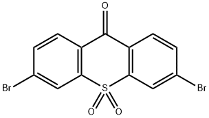 9H-Thioxanthen-9-one, 3,6-dibromo-, 10,10-dioxide Structure