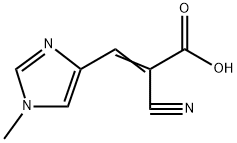 2-Propenoic acid, 2-cyano-3-(1-methyl-1H-imidazol-4-yl)- Structure