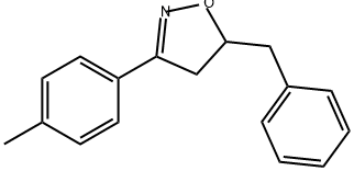 4,5-Dihydro-3-(4-methylphenyl)-5-(phenylmethyl)isoxazole Structure