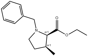 D-Proline, 3-methyl-1-(phenylmethyl)-, ethyl ester, (3S)-rel- Structure