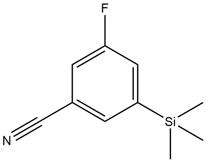 3-fluoro-5-(trimethylsilyl)benzonitrile Structure