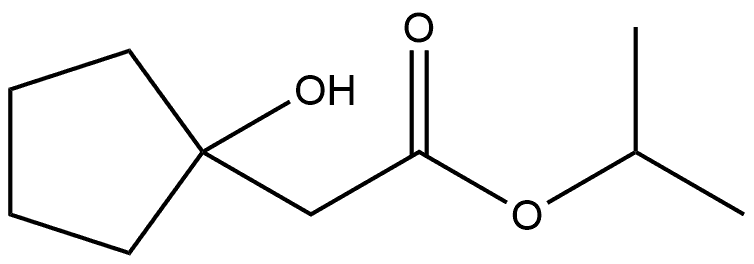 isopropyl 2-(1-hydroxycyclopentyl)acetate Structure