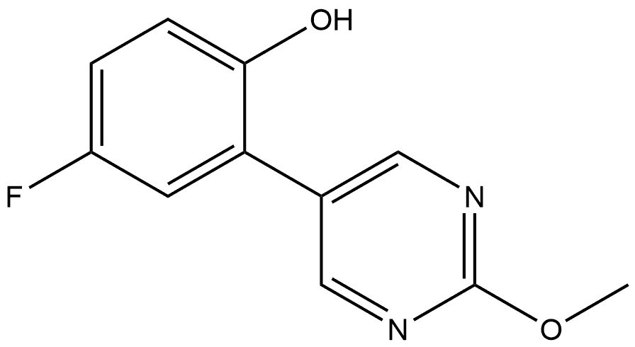 4-Fluoro-2-(2-methoxy-5-pyrimidinyl)phenol Structure