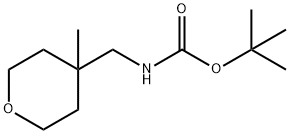 tert-butyl ((4-methyltetrahydro-2H-pyran-4-yl)methyl)carbamate Structure