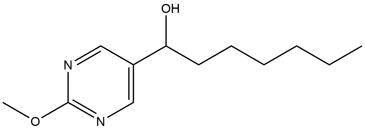 α-Hexyl-2-methoxy-5-pyrimidinemethanol Structure