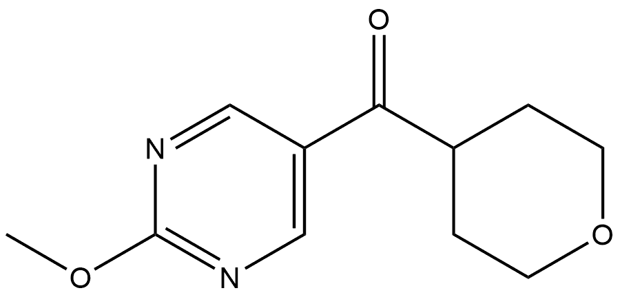 (2-Methoxy-5-pyrimidinyl)(tetrahydro-2H-pyran-4-yl)methanone Structure