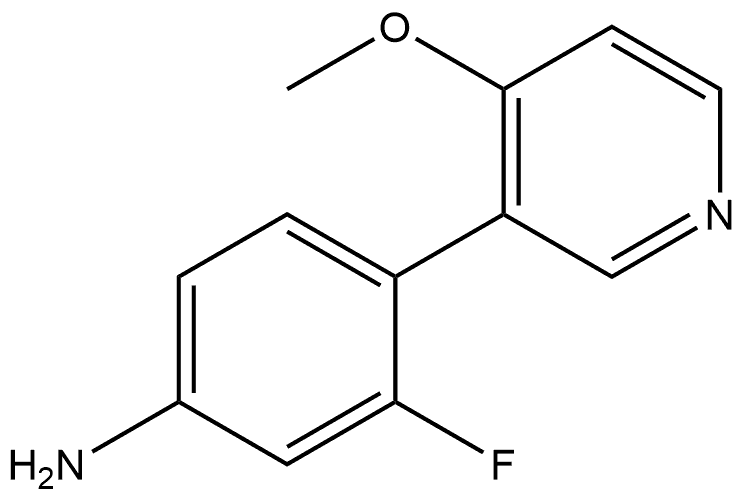 3-Fluoro-4-(4-methoxy-3-pyridinyl)benzenamine Structure