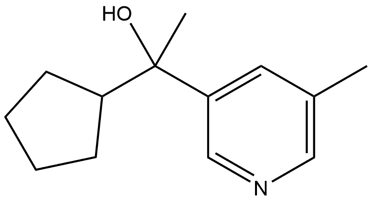 α-Cyclopentyl-α,5-dimethyl-3-pyridinemethanol Structure