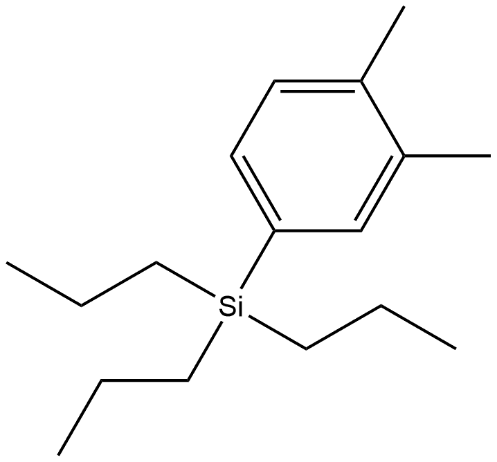 1,2-Dimethyl-4-(tripropylsilyl)benzene Structure