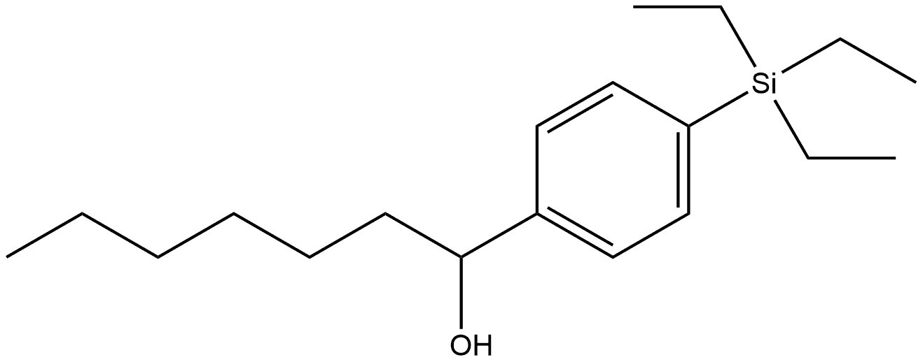 α-Hexyl-4-(triethylsilyl)benzenemethanol Structure