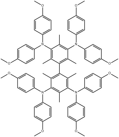 [1,1'-Biphenyl]-3,3',5,5'-tetramine, N3,N3,N5,N5,N3',N3',N5',N5'-octakis(4-methoxyphenyl)-2,2',4,4',6,6'-hexamethyl- Structure