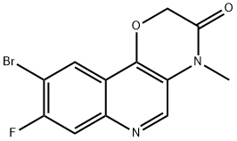 2H-1,4-Oxazino[3,2-c]quinolin-3(4H)-one, 9-bromo-8-fluoro-4-methyl- Structure