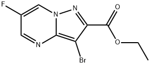 ethyl 3-bromo-6-fluoropyrazolo[1,5-a]pyrimidine-2-carboxylate Structure