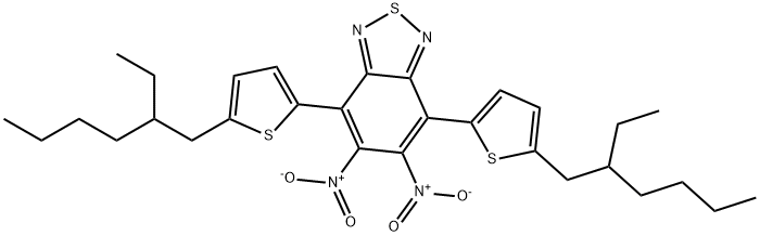 2,1,3-Benzothiadiazole, 4,7-bis[5-(2-ethylhexyl)-2-thienyl]-5,6-dinitro- Structure