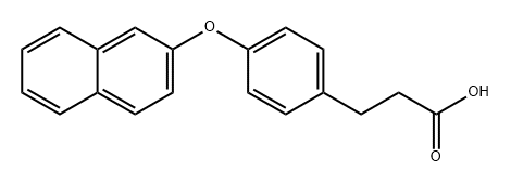 Benzenepropanoic acid, 4-(2-naphthalenyloxy)- Structure