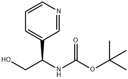 (R)-(2-Hydroxy-1-pyridin-3-yl-ethyl)-carbamic acid tert-butyl ester Structure