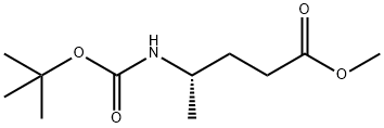 Pentanoic acid, 4-[[(1,1-dimethylethoxy)carbonyl]amino]-, methyl ester, (4S)- Structure