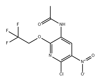 Acetamide, N-[6-chloro-5-nitro-2-(2,2,2-trifluoroethoxy)-3-pyridinyl]- Structure