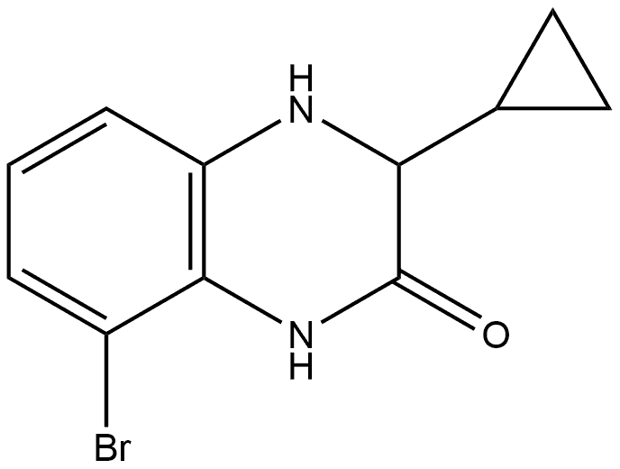 8-bromo-3-cyclopropyl-3,4-dihydroquinoxalin-2 (1H)-one Structure