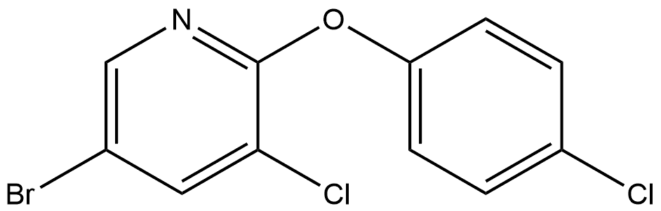 5-Bromo-3-chloro-2-(4-chlorophenoxy)pyridine Structure