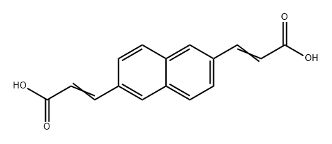 2-Propenoic acid, 3,3'-(2,6-naphthalenediyl)bis- Structure