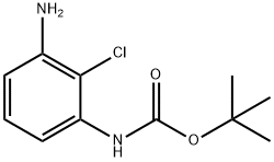 Carbamic acid, N-(3-amino-2-chlorophenyl)-, 1,1-dimethylethyl ester Structure