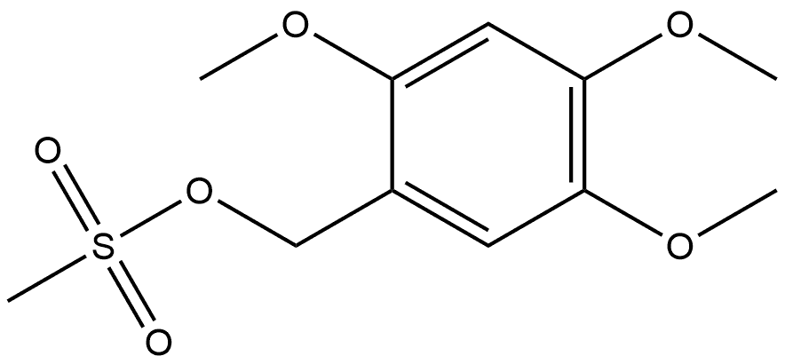 Benzenemethanol, 2,4,5-trimethoxy-, 1-methanesulfonate Structure