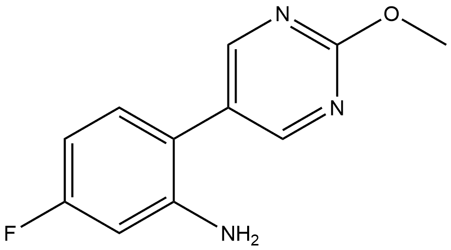 5-Fluoro-2-(2-methoxy-5-pyrimidinyl)benzenamine Structure