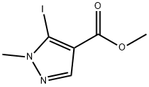 1H-Pyrazole-4-carboxylic acid, 5-iodo-1-methyl-, methyl ester 구조식 이미지