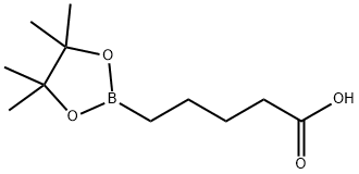 5-(Tetramethyl-1,3,2-dioxaborolan-2-yl)pentanoic acid Structure