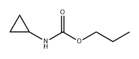 Carbamic acid, N-cyclopropyl-, propyl ester Structure