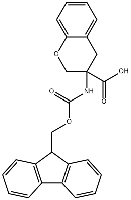 3-({[(9H-fluoren-9-yl)methoxy]carbonyl}amino)-3,4
-dihydro-2H-1-benzopyran-3-carboxylic acid Structure