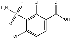 Benzoic acid, 3-(aminosulfonyl)-2,4-dichloro- Structure