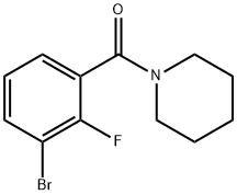 (3-Bromo-2-fluoro-phenyl)-piperidin-1-yl-methanone Structure