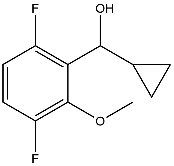 α-Cyclopropyl-3,6-difluoro-2-methoxybenzenemethanol Structure