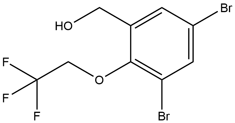 3,5-Dibromo-2-(2,2,2-trifluoroethoxy)benzenemethanol Structure