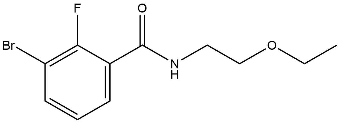 3-Bromo-N-(2-ethoxyethyl)-2-fluorobenzamide Structure