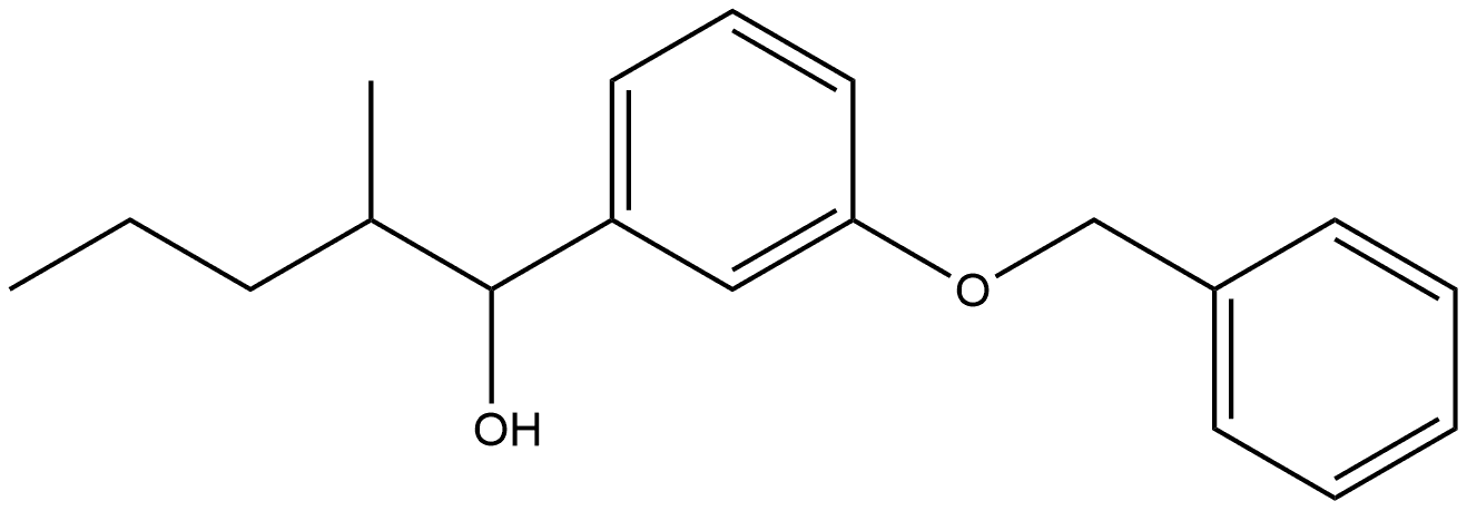 α-(1-Methylbutyl)-3-(phenylmethoxy)benzenemethanol Structure
