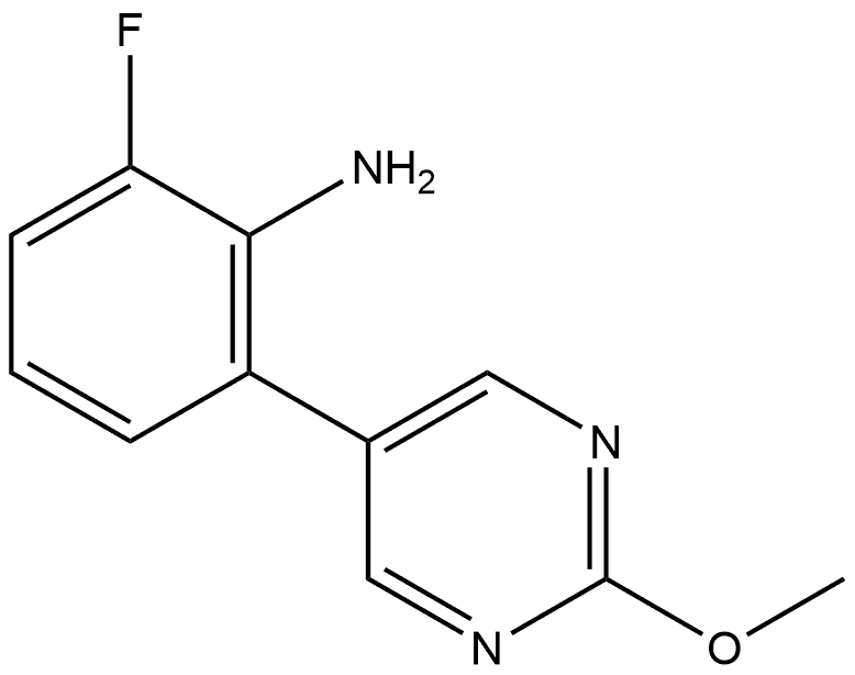 2-Fluoro-6-(2-methoxy-5-pyrimidinyl)benzenamine Structure