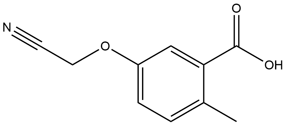 Benzoic acid, 5-(cyanomethoxy)-2-methyl- Structure